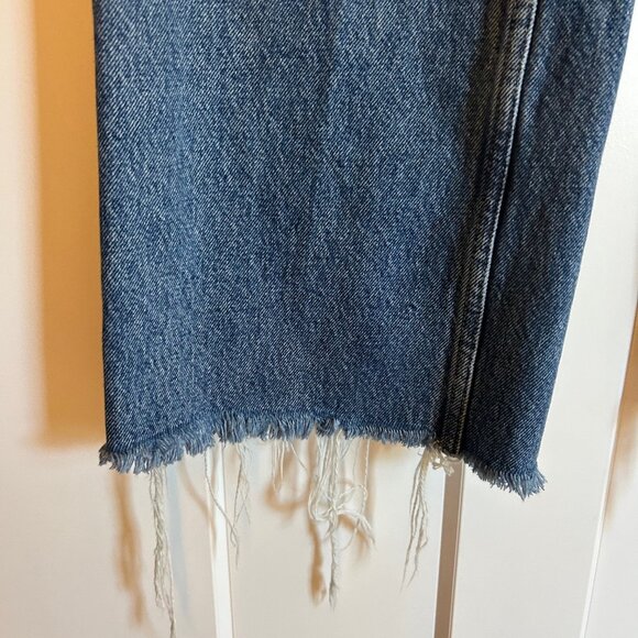 Zara Wide Leg Jeans with Raw Hem - Picture 2 of 5